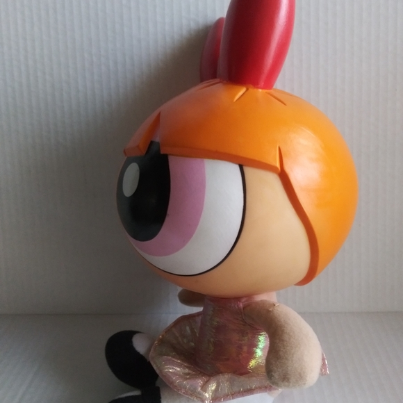 Power Puff Girls Blossom Doll Cartoon Network 12” plastic head and plush body - Picture 15 of 16